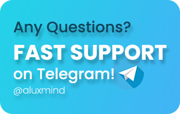 Support on Telegram for ALUXMIND: @aluxmind